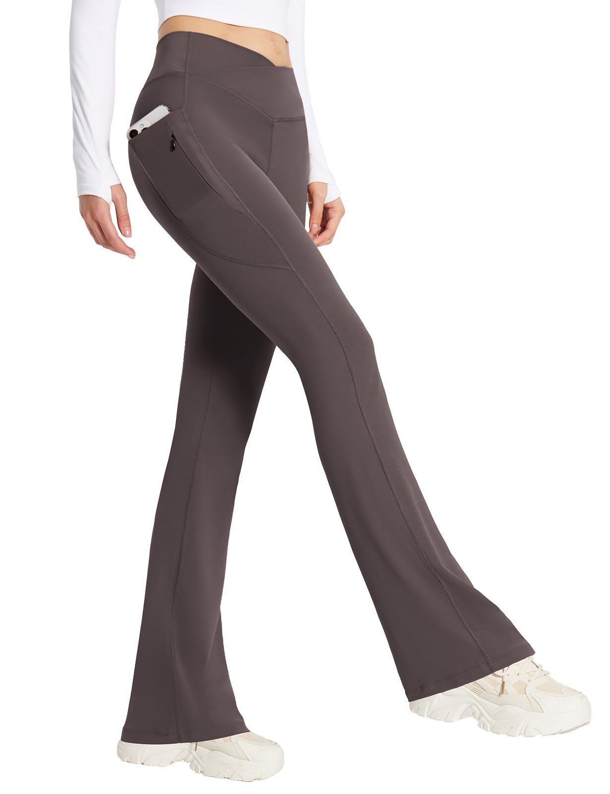 Baleaf Women's High Waist Bootcut Yoga Pants with Pockets