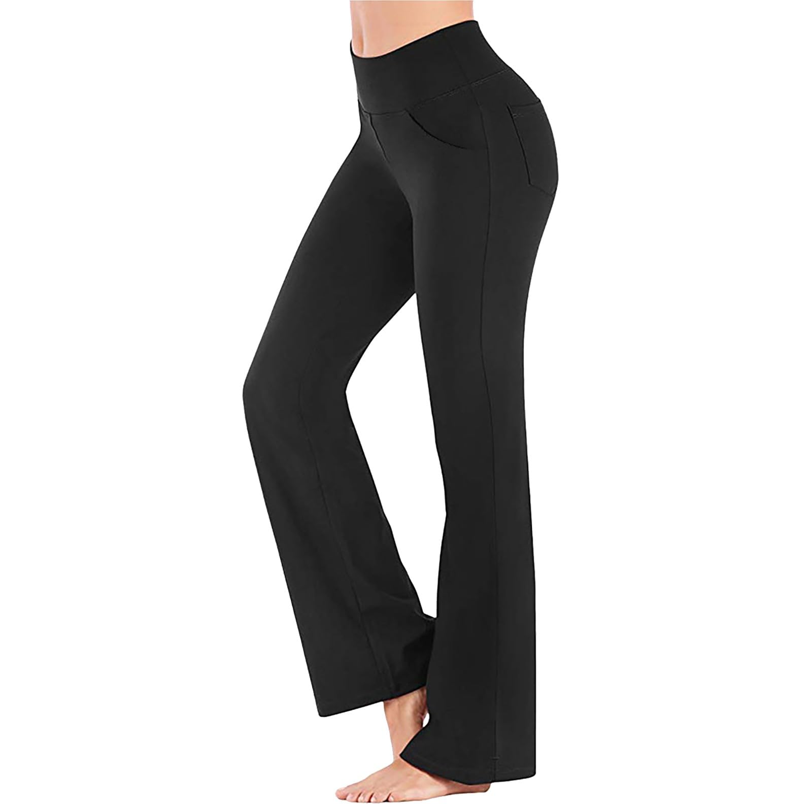 Qgaomye Women's Flare Yoga Leggings with Pockets