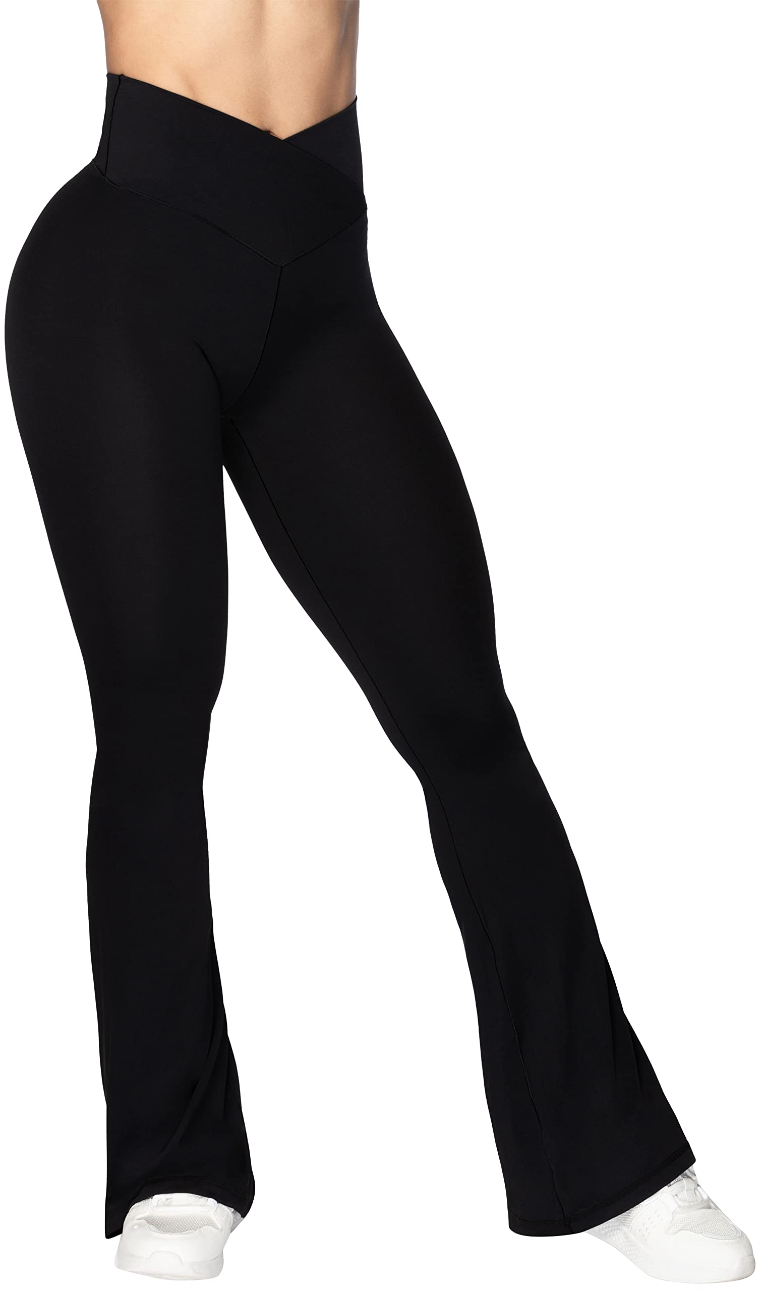 Sunzel Crossover High-Waisted Yoga Leggings with Tummy Control