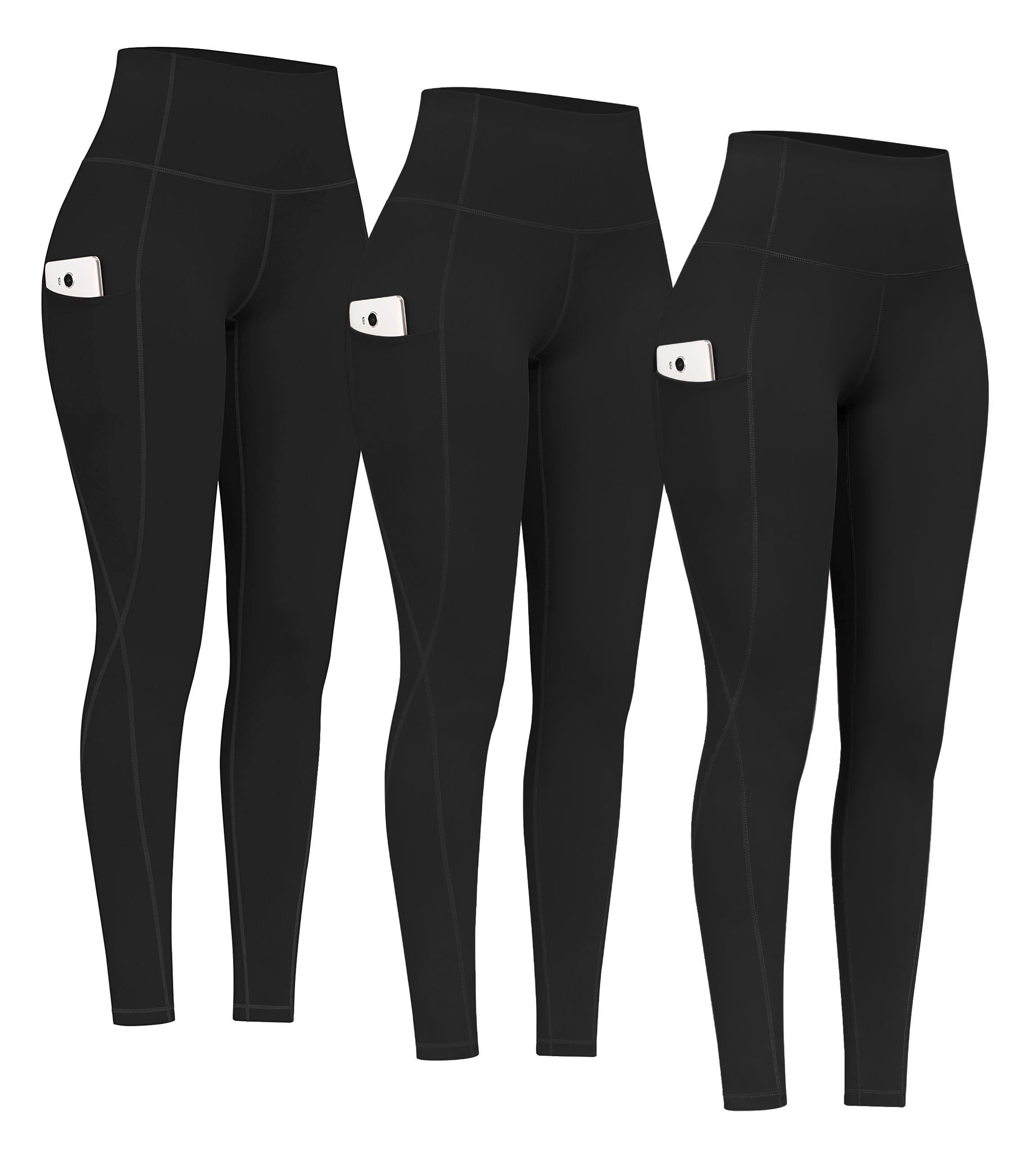 PHISOCKAT High Waist Yoga Pants with Pockets & Tummy Control